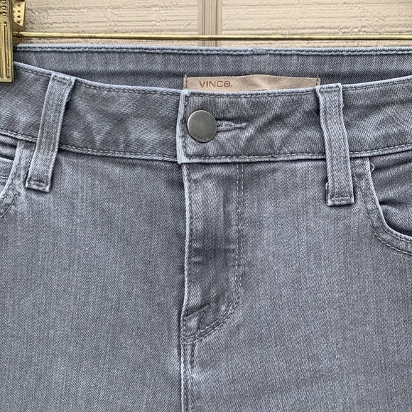 VINCE Waxed Crop Gray Skinny Jeans - Picture 3 of 16